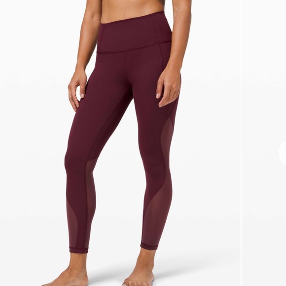 Lululemon Wunder Under High-Rise Tight 25" Chiffon Mesh 4 Leggings Special Ed. - Picture 1 of 11
